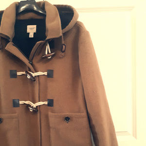 Lands End Wool Blend Short Duffle Coat